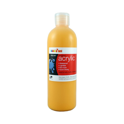 Warm Yellow 500mL - FAS Student Acrylic Paint