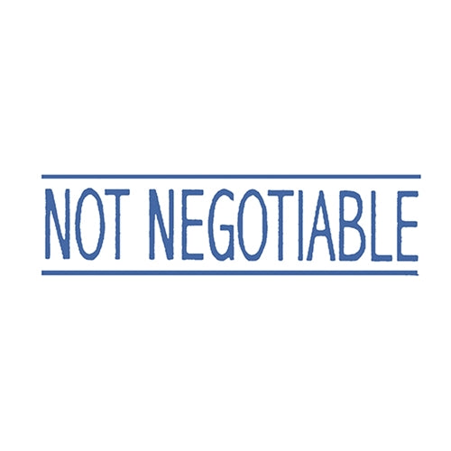 Self Inking Office Stamp - Not Negotiable Blue