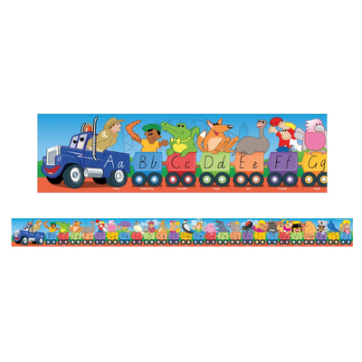 Alphabet Train - Large Borders (Pack of 12)