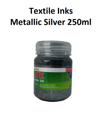 Metallic Silver 250mL - FAStex Textile Inks