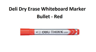 Red - Bullet Tip Whiteboard Marker Deli