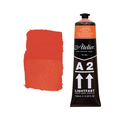 Cadmium Scarlet 120ml - Chroma A2 Acrylic Paint