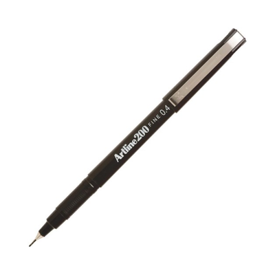 Black - Artline 200 Fineliner Pen 0.4mm