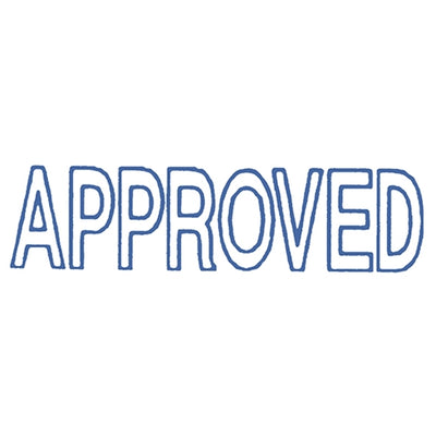 Self Inking Office Stamp - Approved Blue