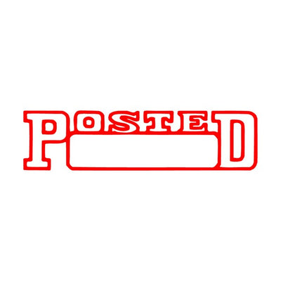 Self Inking Office Stamp - Posted Blue