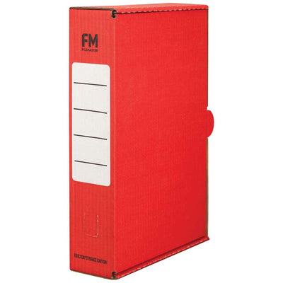 Red - Coloured Foolscap Storage Box (File Box)