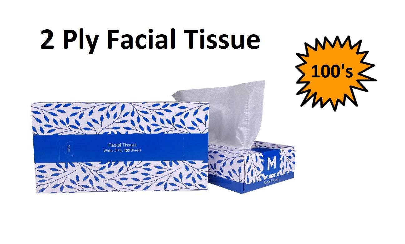 Facial Tissues 100's 2 Ply - Each
