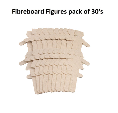 Fibreboard Figures - 30 Pcs - Assorted