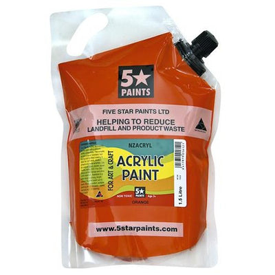 Orange 1.5L - Acrylic Paint Pouch (NZACRYL)