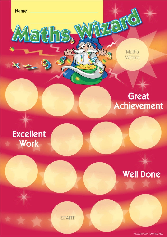 Maths Wizard - Achievement Awards Card (Pack of 20)