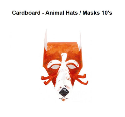 Masks - Cardboard Animal Hats / Masks (Pack of 10)