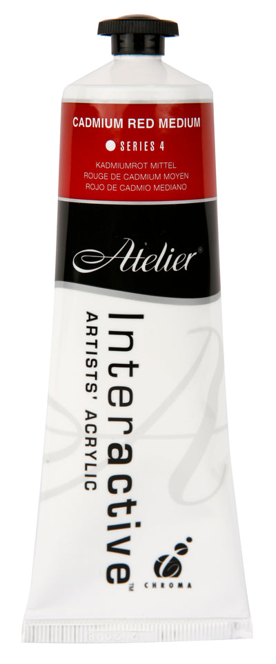 Cadmium Red Medium 80ml - Atelier Acrylic Paint S4