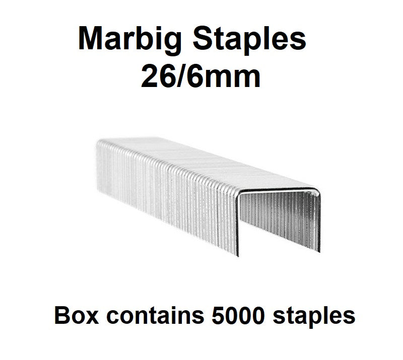 Marbig Staples - 26/6mm - Box of 5000