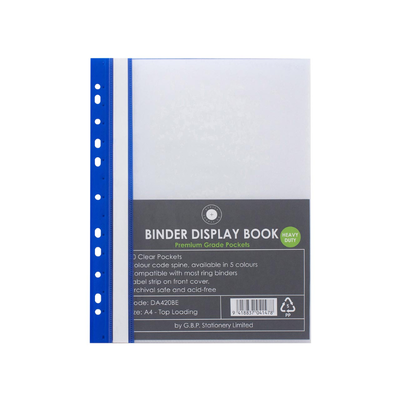 Blue - Punched Display Books 20 Page