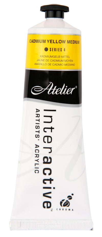 Cadmium Yellow Medium 80ml - Atelier Acrylic Paint S4