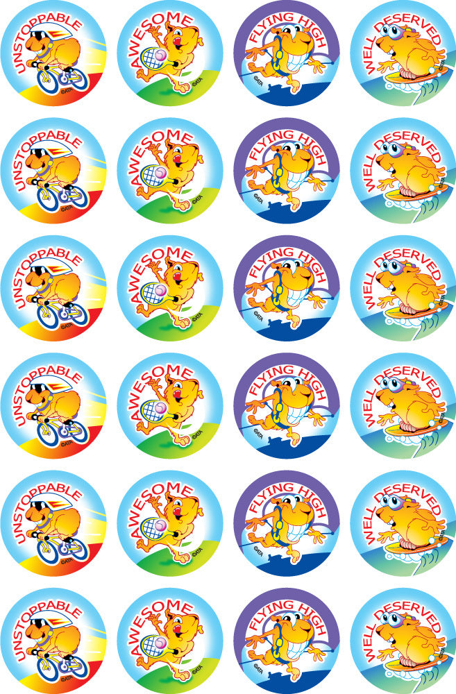 Active Guinea Pigs - Merit Stickers (Pack of 96)