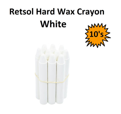 Retsol Hard Wax Crayon - White 10's