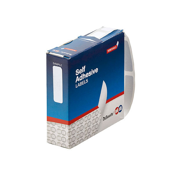 10 x 34mm - White Rectangle Labels Dispenser - 750's