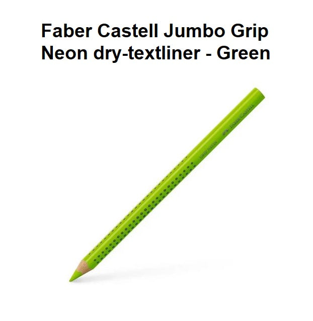 Faber Castell Jumbo Grip Neon dry-textliner - Green