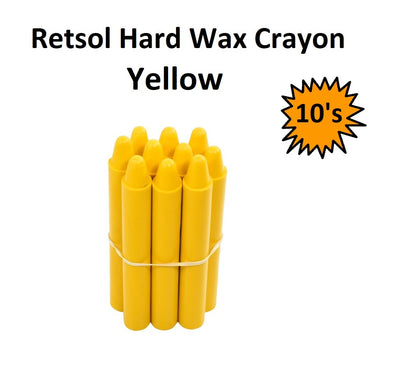 Retsol Hard Wax Crayon - Yellow 10's