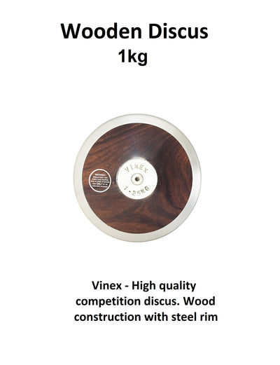 Wooden Discus w/ Steel Rim - 1kg