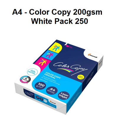 A4 - Color Copy 200gsm White Pack 250