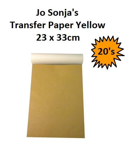 Jo Sonjas Transfer Paper - Yellow 20 sheets