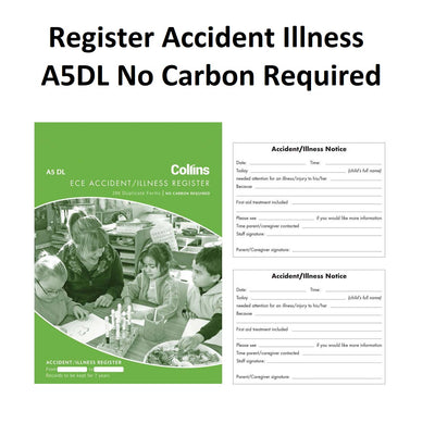 ECE Accident and Illness Register - A5 DL (NCR)