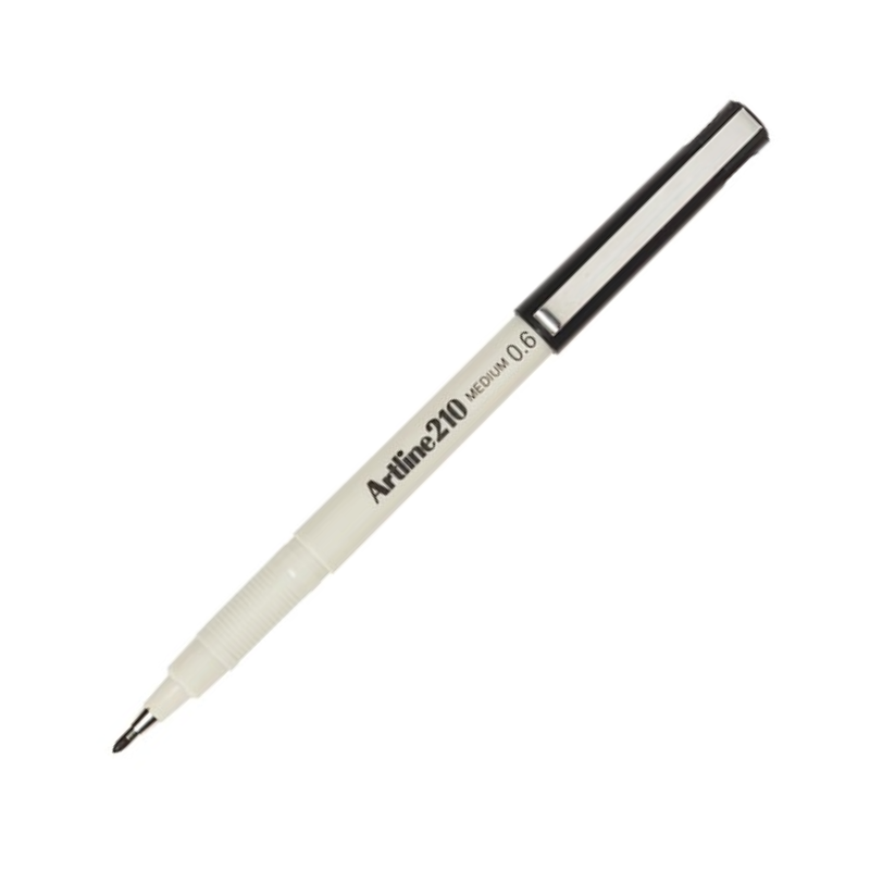Black - Artline 210 Fineliner Pen 0.6mm