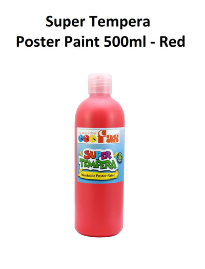 Red 500mL - FAS Super Tempera Poster Paint