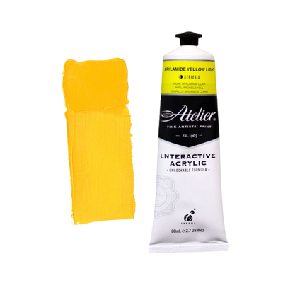 Arylamide Yellow Light 80ml - Atelier Acrylic Paint S3