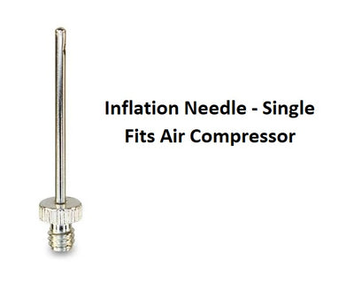 Inflating Needle - Single - Fits Air Compressor
