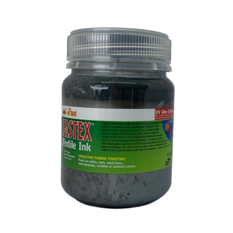 Metallic Silver 250mL - FAStex Textile Inks