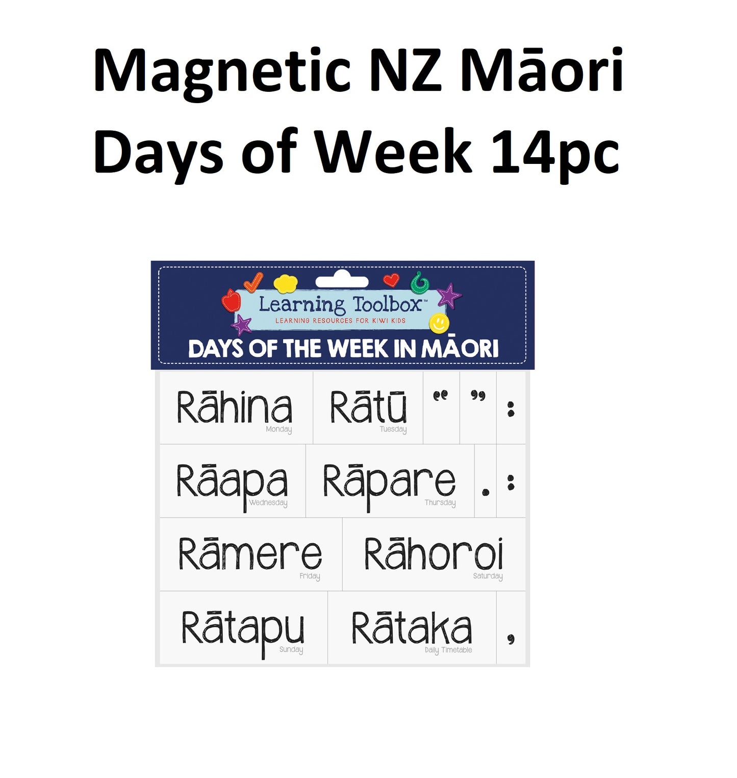 Maori Magnets - Days of The Week