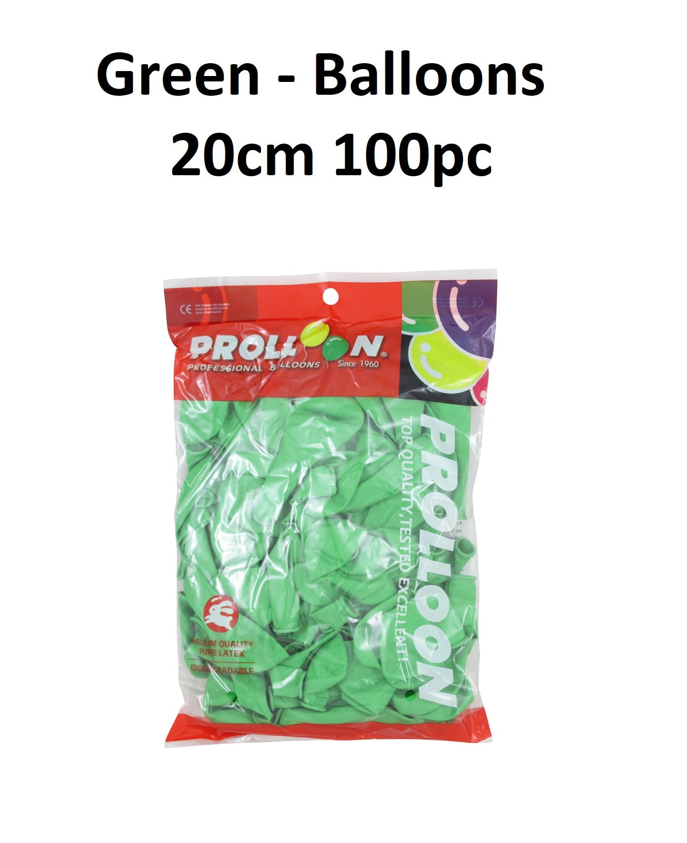 Green - Balloons (Pack of 100)