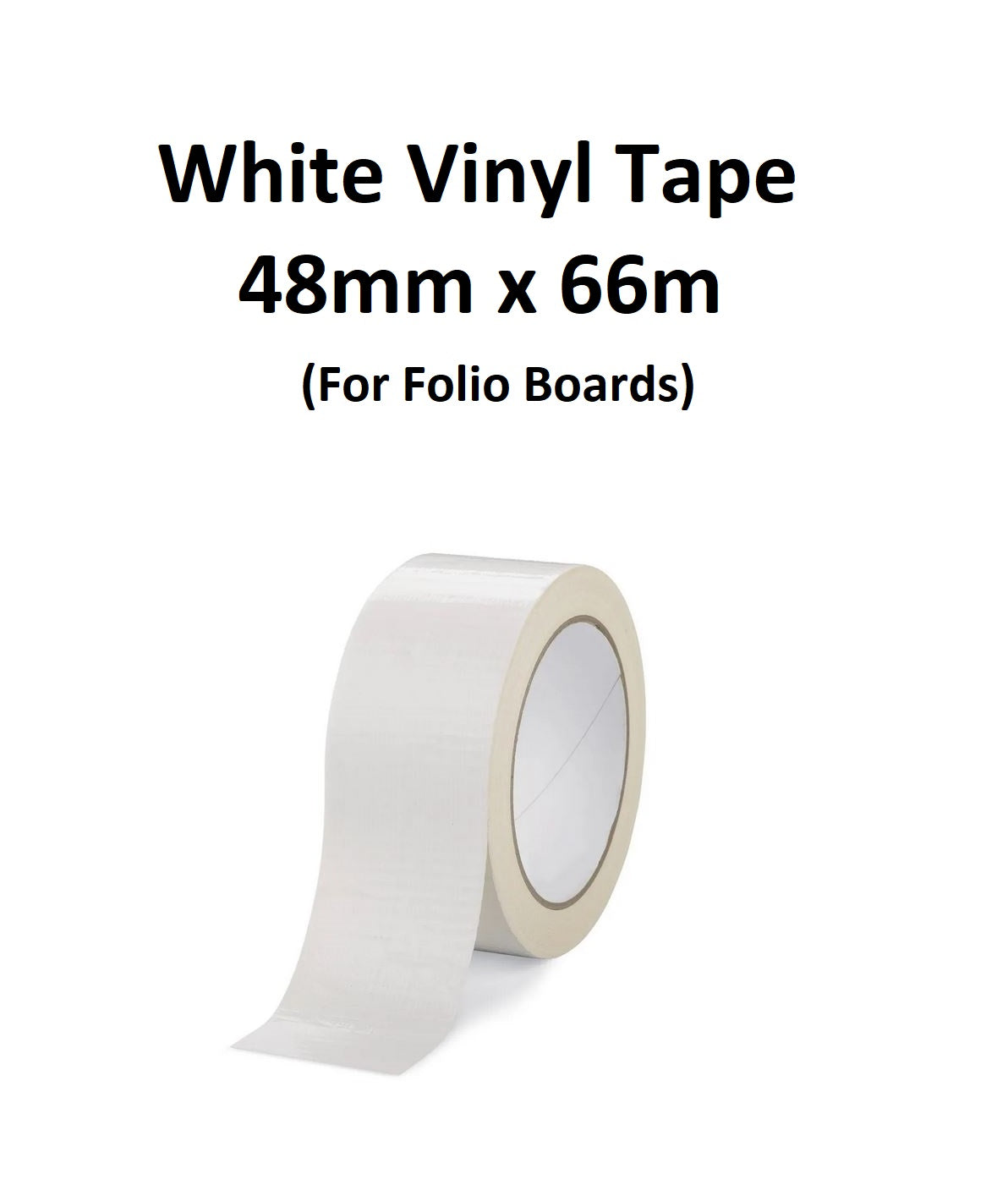 White - Vinyl Tape 48mm x 66m (For Folio Boards)