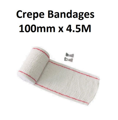 Crepe Bandages - 100mm x 4.5M