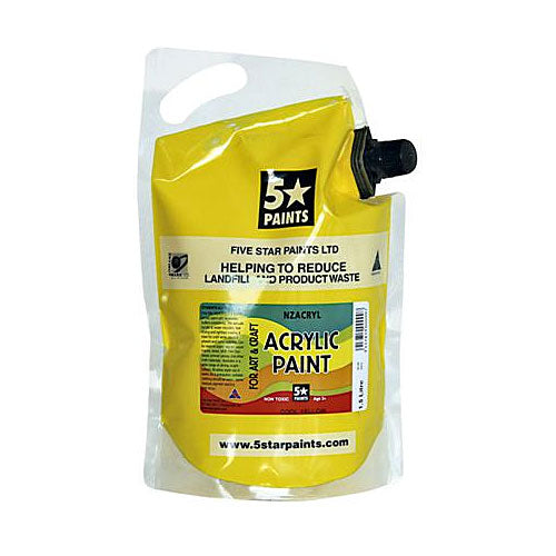 Cool Yellow 1.5L - Acrylic Paint Pouch (NZACRYL)