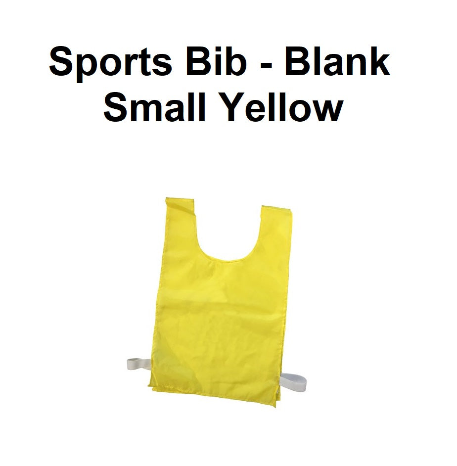 Sports Bib - Blank | Small Yellow