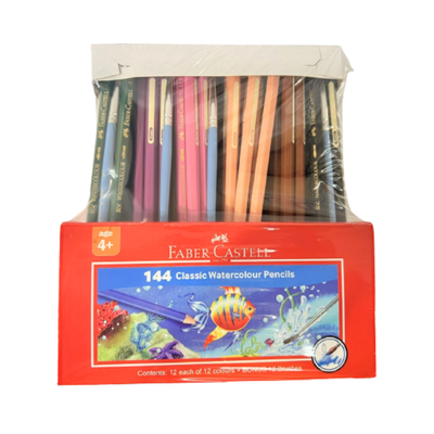 Faber Castell Classic Watercolour Pencils - Caddy of 144