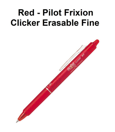 Red - Frixion Erasable Click Ball Pen