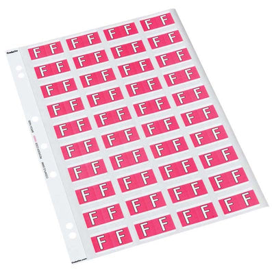 F - Codafile Labels 25mm - Pack of 5 Sheets