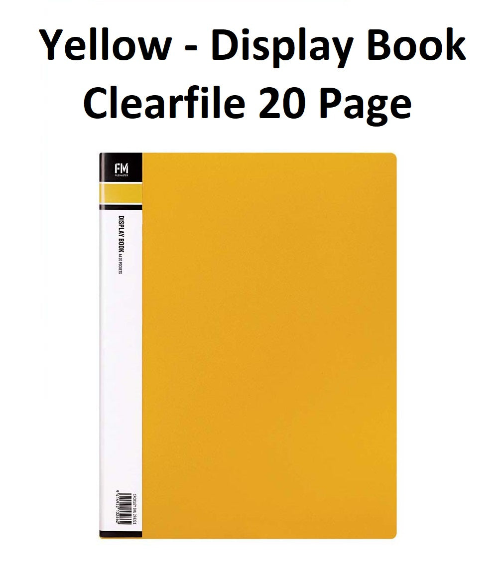 Yellow - A4 Clearfile 20 Page