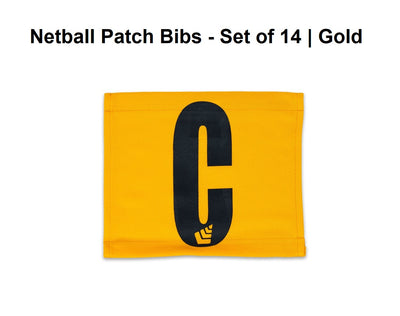 Netball Patch Bibs - Set of 14 | Gold