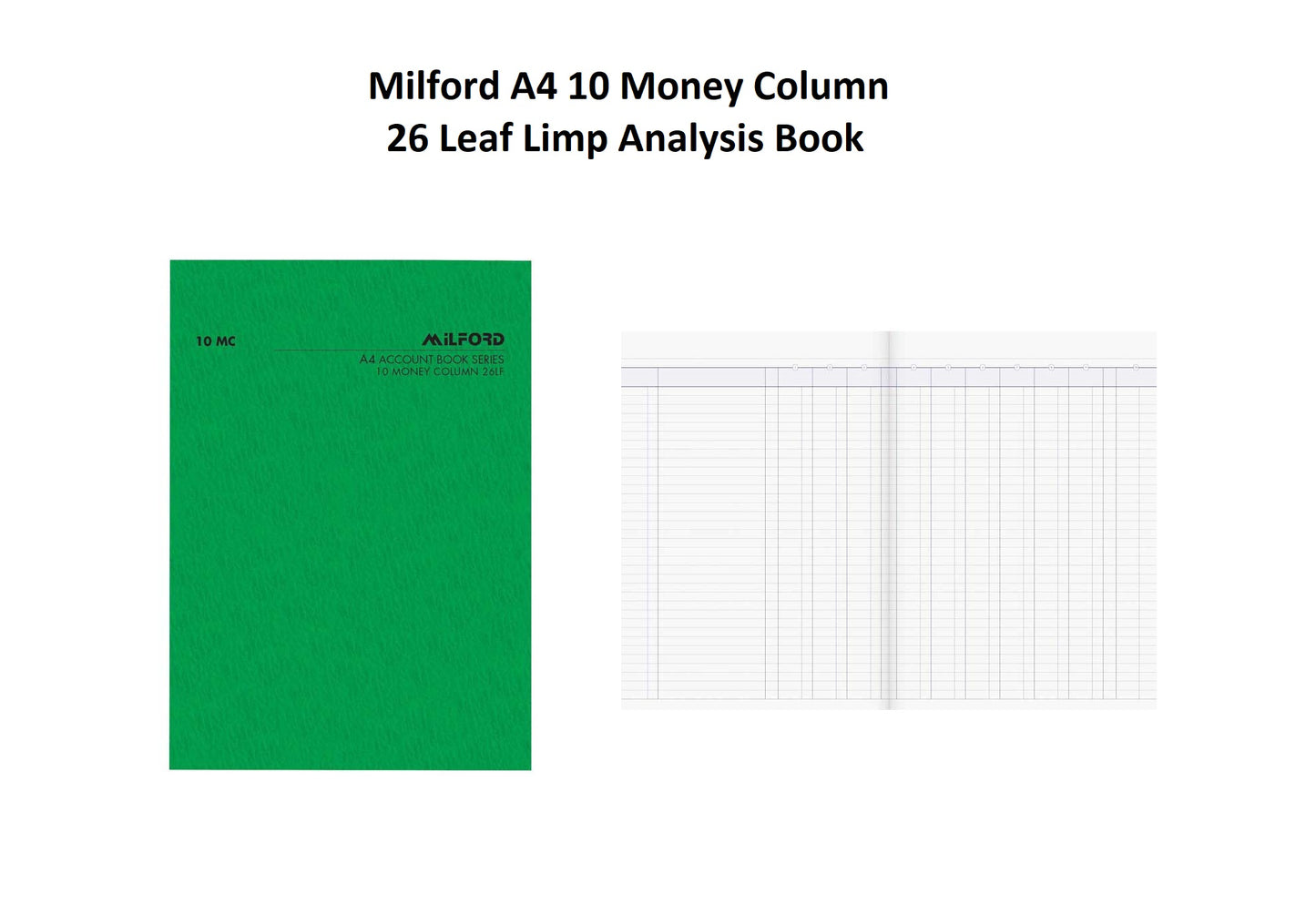 10 Money Column - Account Book A4 Limp 26 leaf