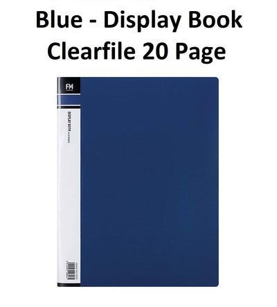 Blue  - A4 Clearfile 20 Page