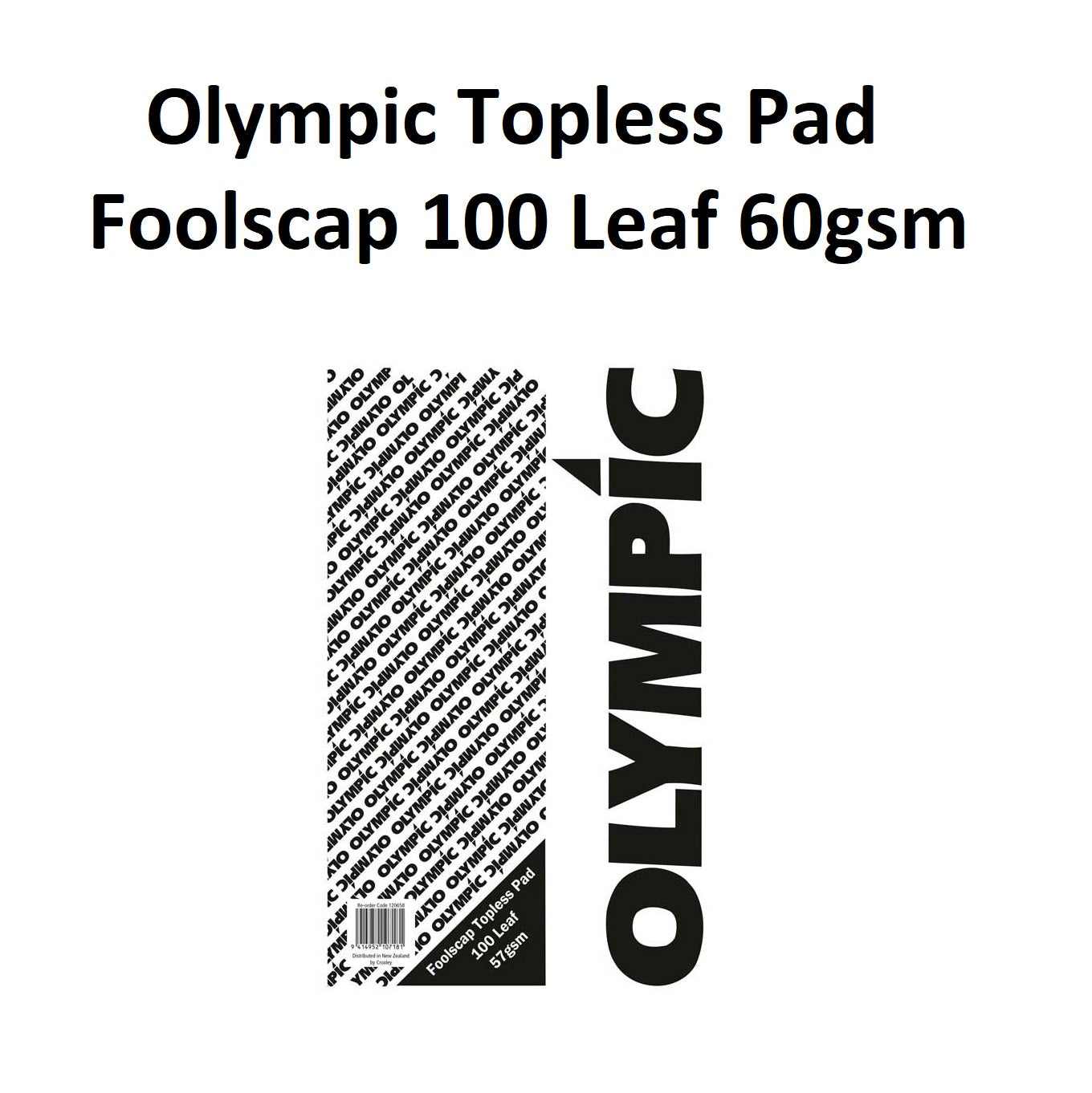 Foolscap Olympic Topless Pad - 100 Leaf