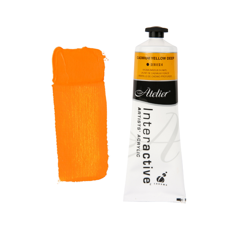 Cadmium Yellow Deep 80ml - Atelier Acrylic Paint S4