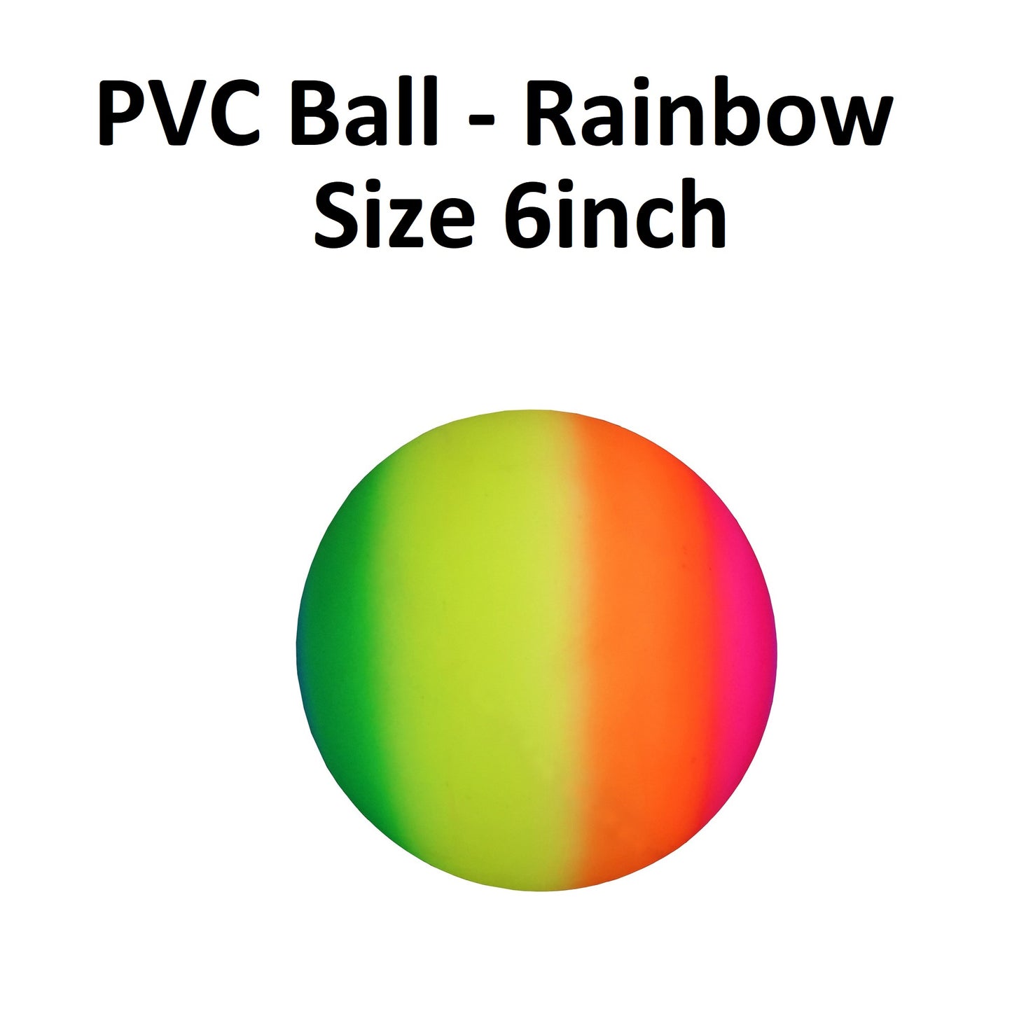 PVC Rainbow Ball - 6 Inch