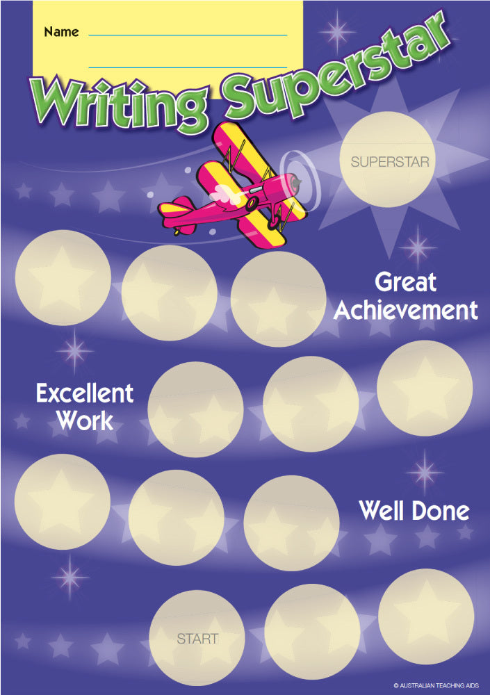 Writing Superstar - Achievement Awards Card (Pack of 20)